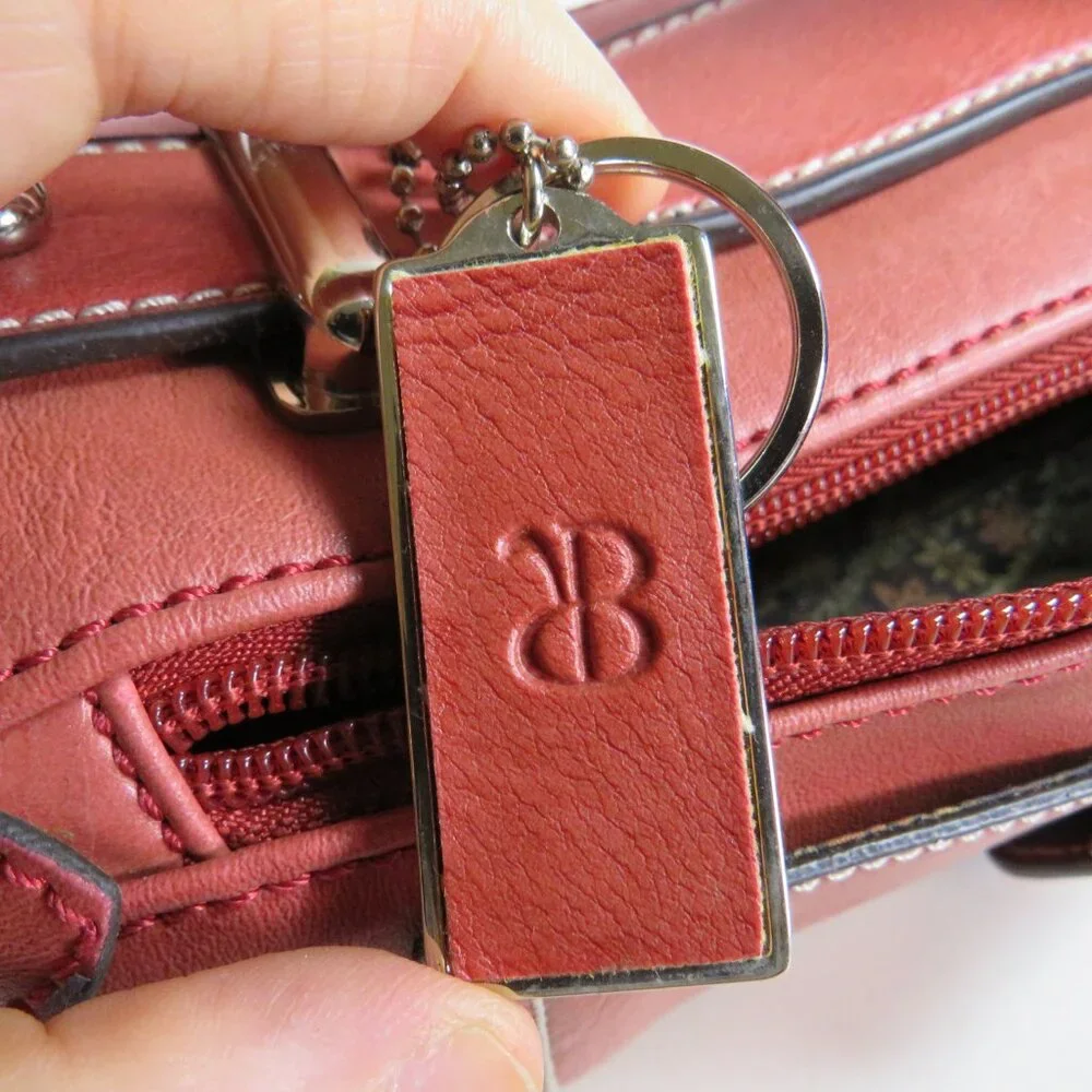 Bellerose Terracotta Leather Baguette Bag with Key Charm - Picture 7 of 10